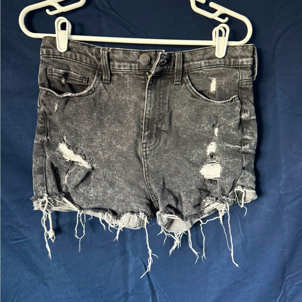 High rise black shorts